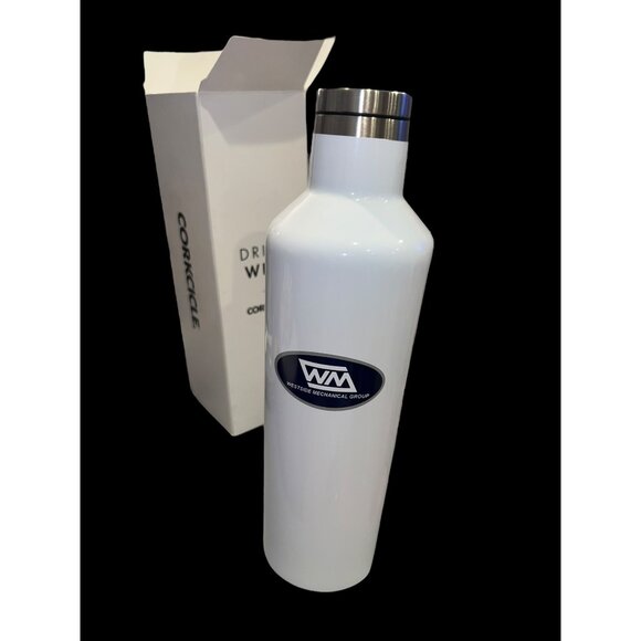 New Corkcicle 16 OZ White Canteen Stainless Steel‎ With Company Logo Drink Well - Picture 5 of 8
